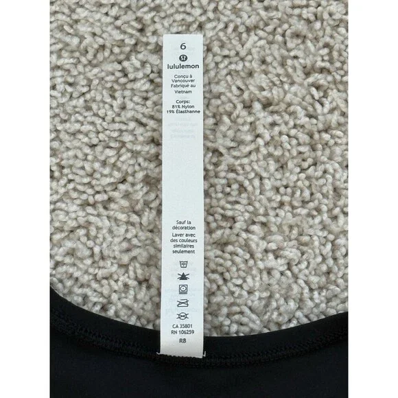 Lululemon Get Going Dress Black 6 Athletic Slim Fitting Midi Dress Casual Travel - Picture 5 of 7